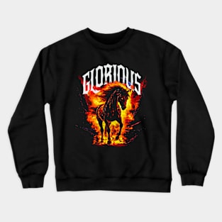 BURNING HORSE Crewneck Sweatshirt